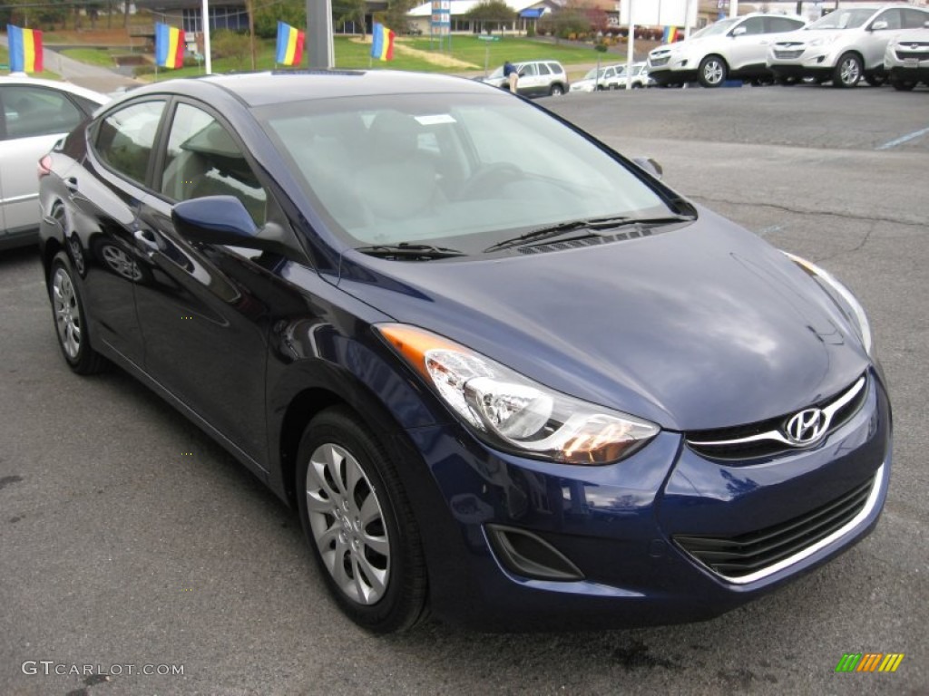 2012 Elantra GLS - Indigo Night Blue / Gray photo #4