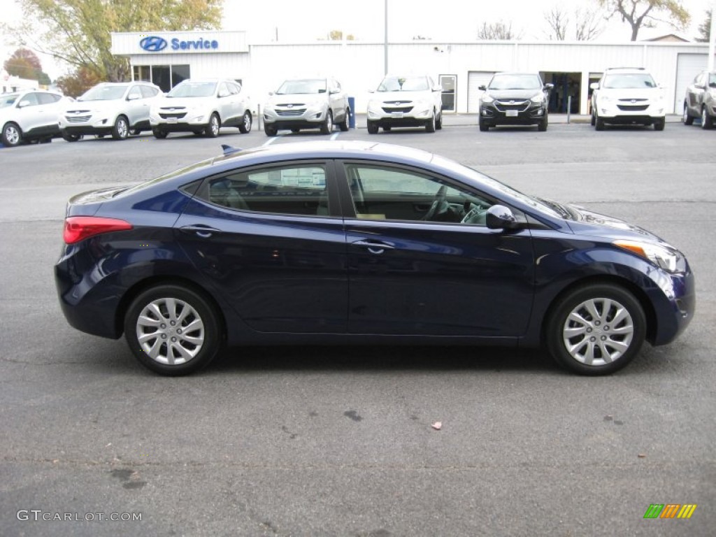 2012 Elantra GLS - Indigo Night Blue / Gray photo #5