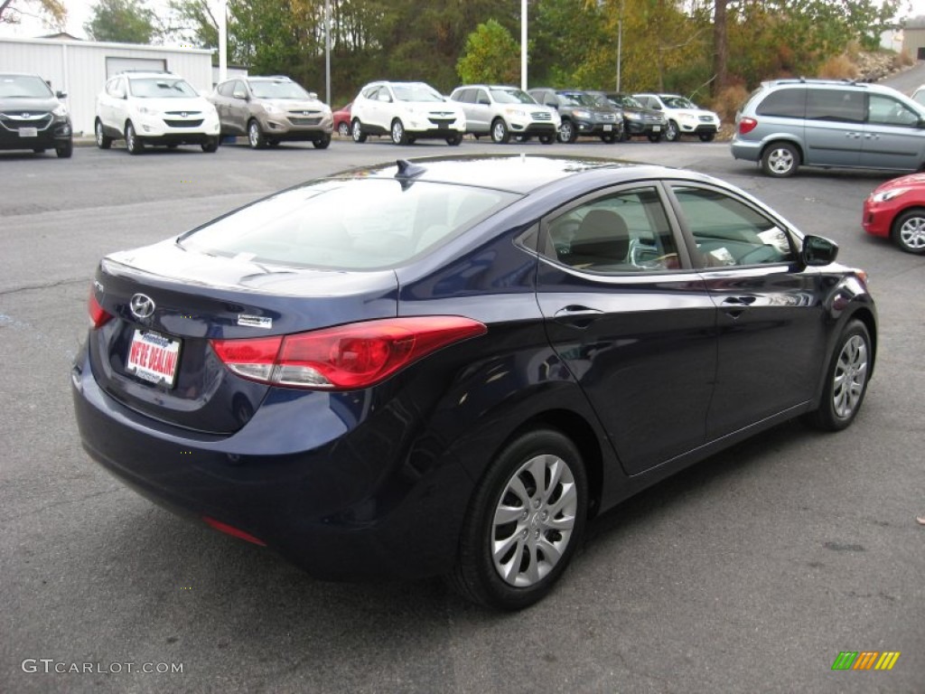 2012 Elantra GLS - Indigo Night Blue / Gray photo #6