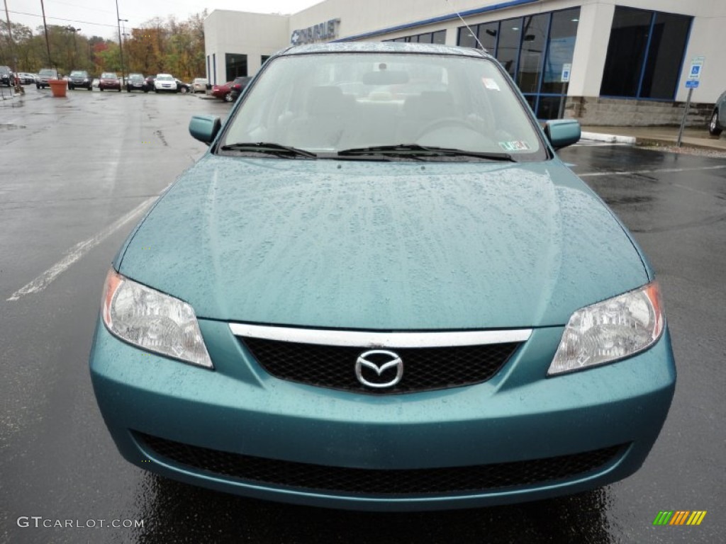 2002 Protege LX - Seabreeze Green Mica / Beige photo #2