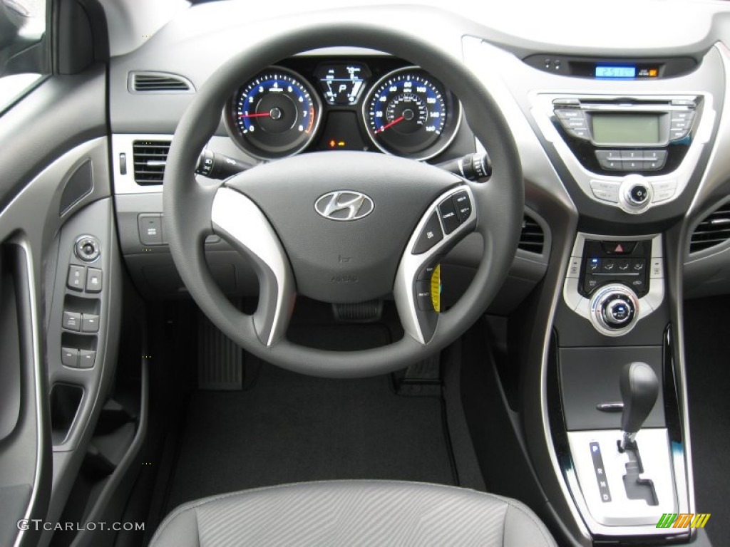 2012 Hyundai Elantra GLS Gray Dashboard Photo #55827854