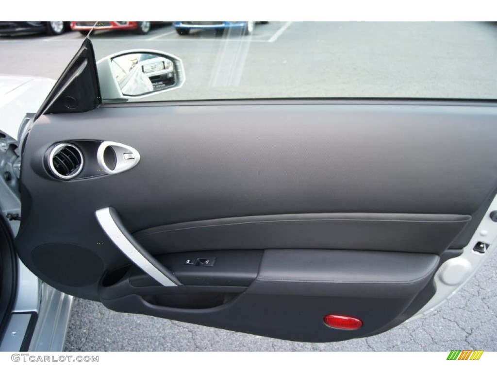2006 Nissan 350Z Touring Roadster Charcoal Leather Door Panel Photo #55829198