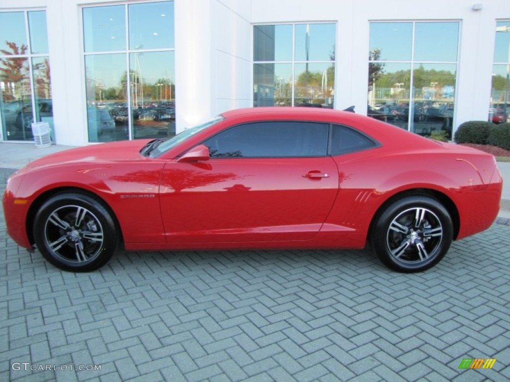 2011 Camaro LS Coupe - Victory Red / Gray photo #2