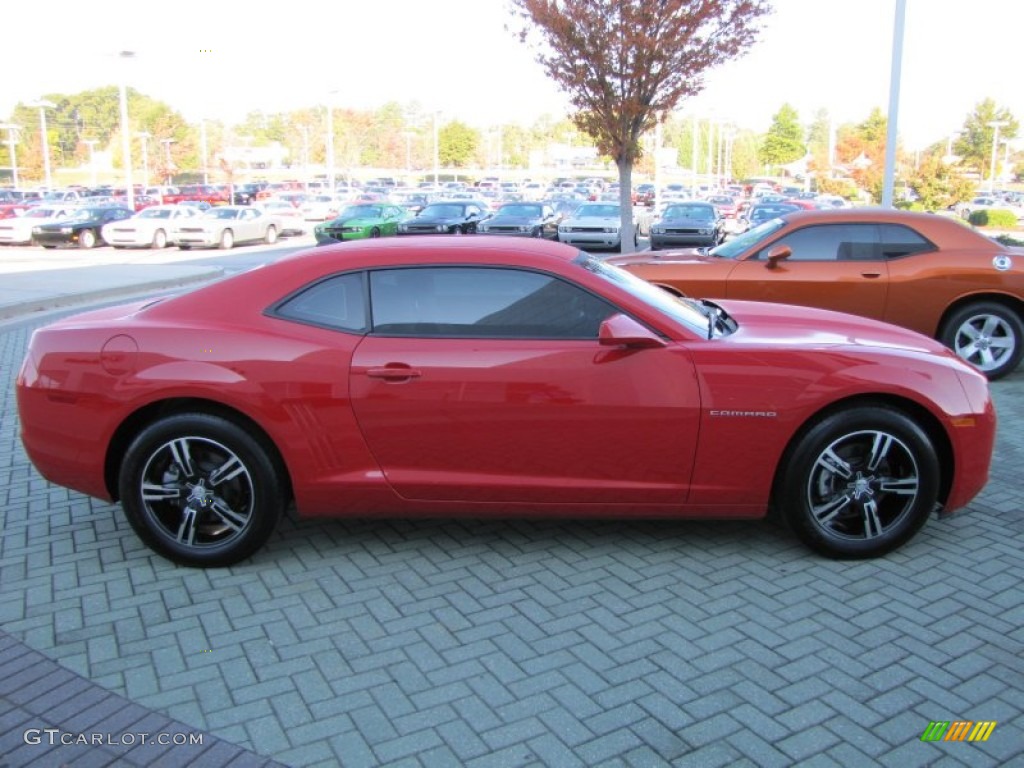 2011 Camaro LS Coupe - Victory Red / Gray photo #6