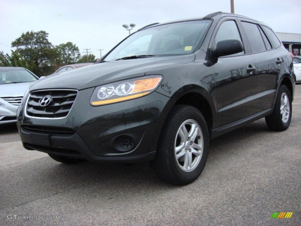 2010 Santa Fe GLS - Black Forest Green Metallic / Gray photo #1