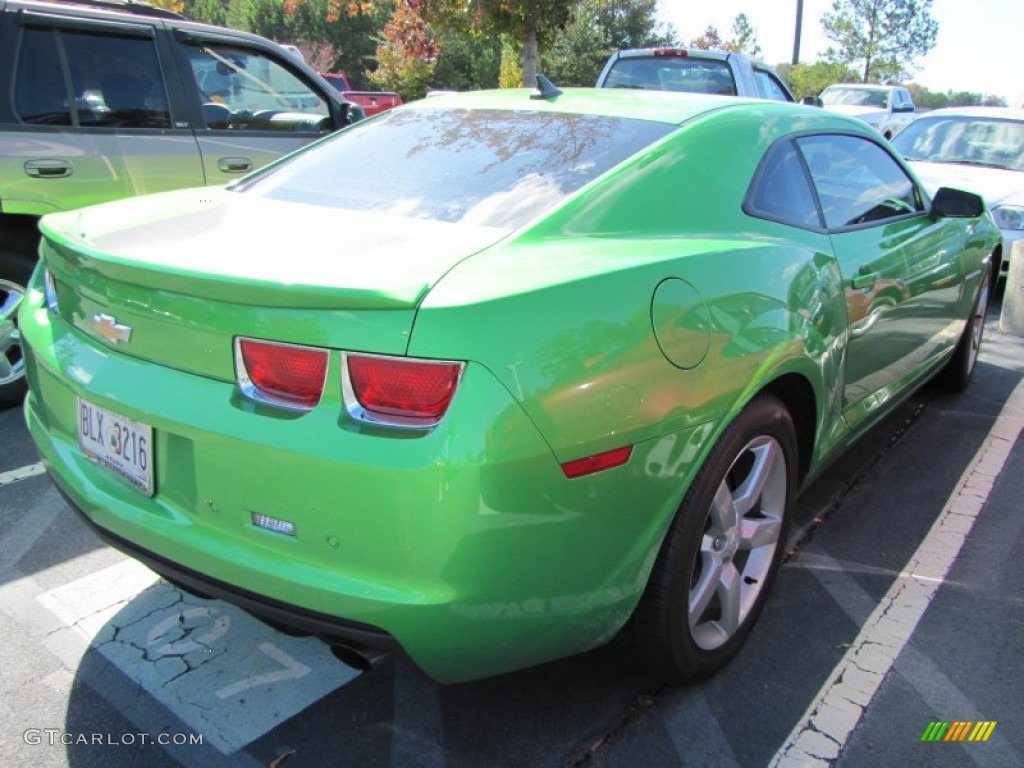 2010 Camaro LT Coupe - Synergy Green Metallic / Black photo #3