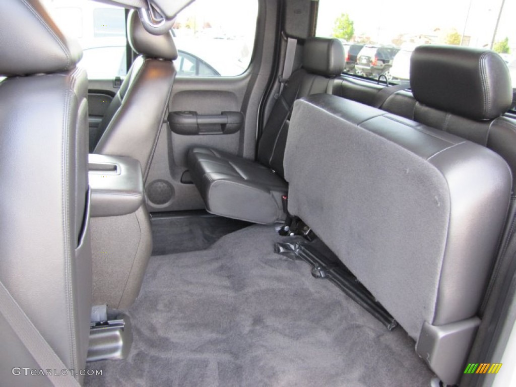 Ebony Interior 2010 Chevrolet Silverado 1500 LTZ Extended Cab 4x4 Photo #55831163