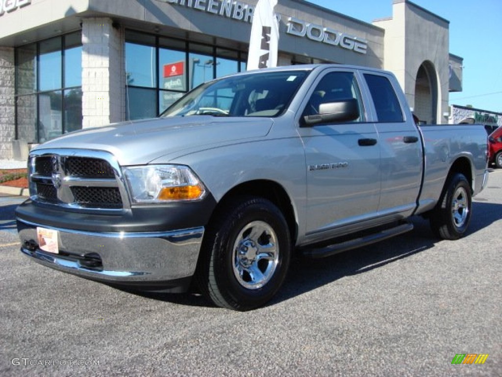 2011 Ram 1500 ST Quad Cab - Bright Silver Metallic / Dark Slate Gray/Medium Graystone photo #2