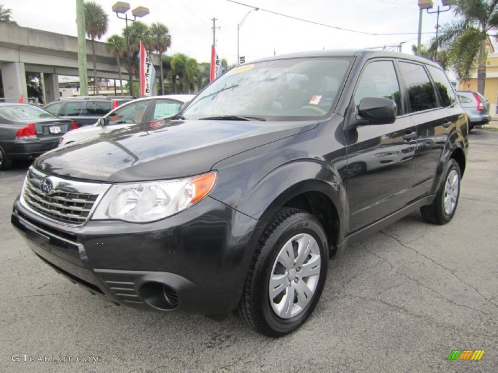 2009 Forester 2.5 X - Dark Gray Metallic / Platinum photo #1