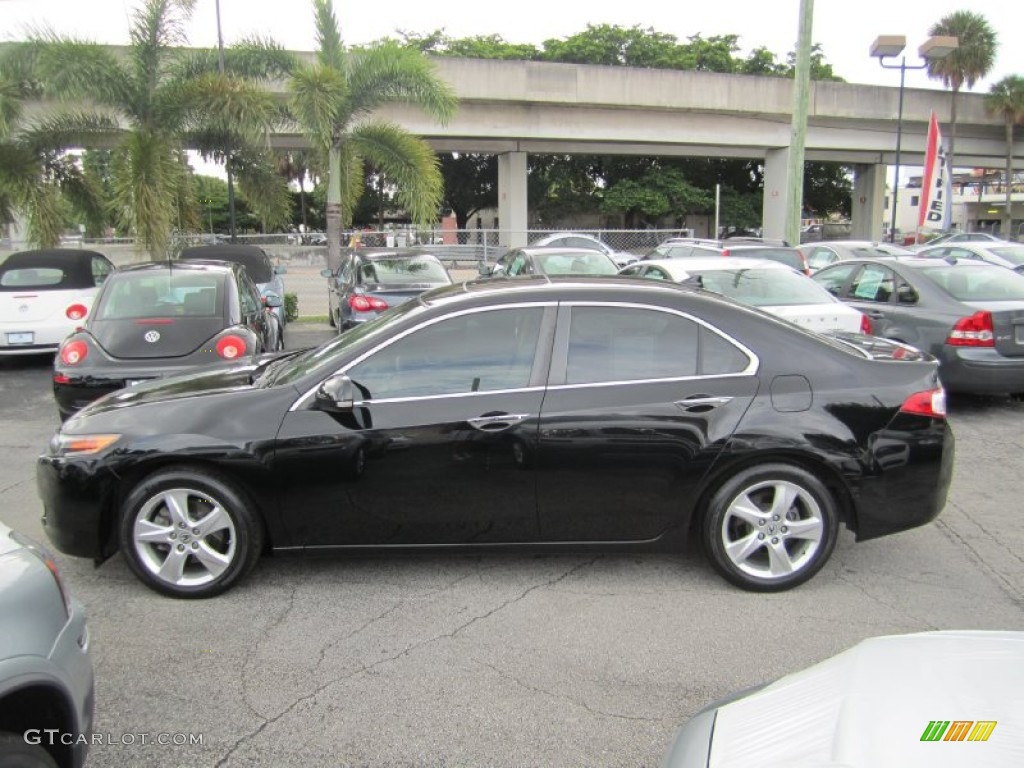 2009 TSX Sedan - Crystal Black Pearl / Taupe photo #2