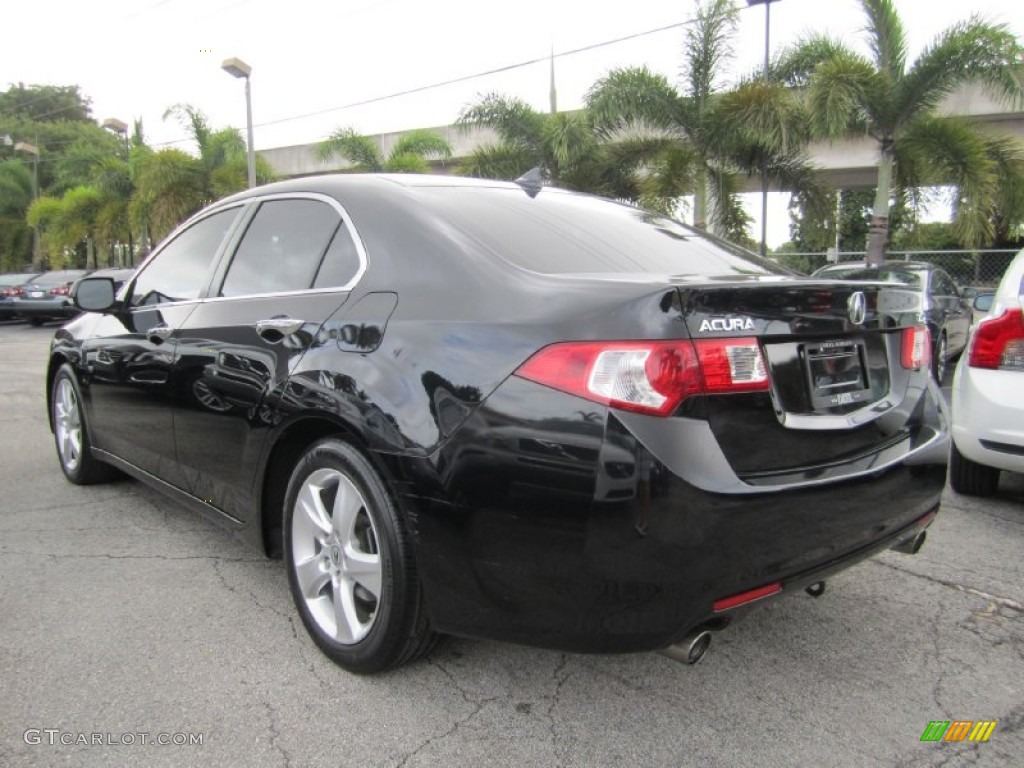 2009 TSX Sedan - Crystal Black Pearl / Taupe photo #3