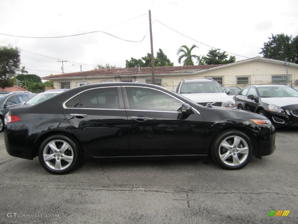 2009 TSX Sedan - Crystal Black Pearl / Taupe photo #6