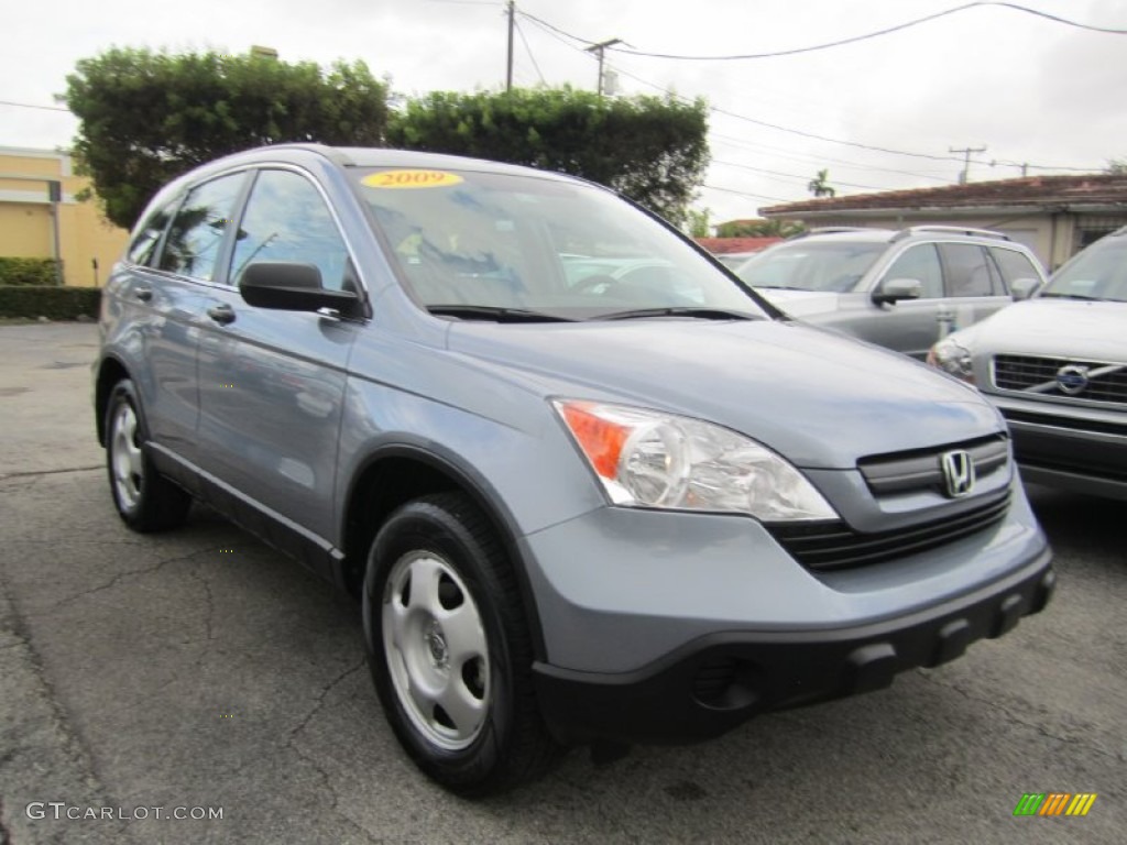 2009 CR-V LX - Glacier Blue Metallic / Gray photo #7