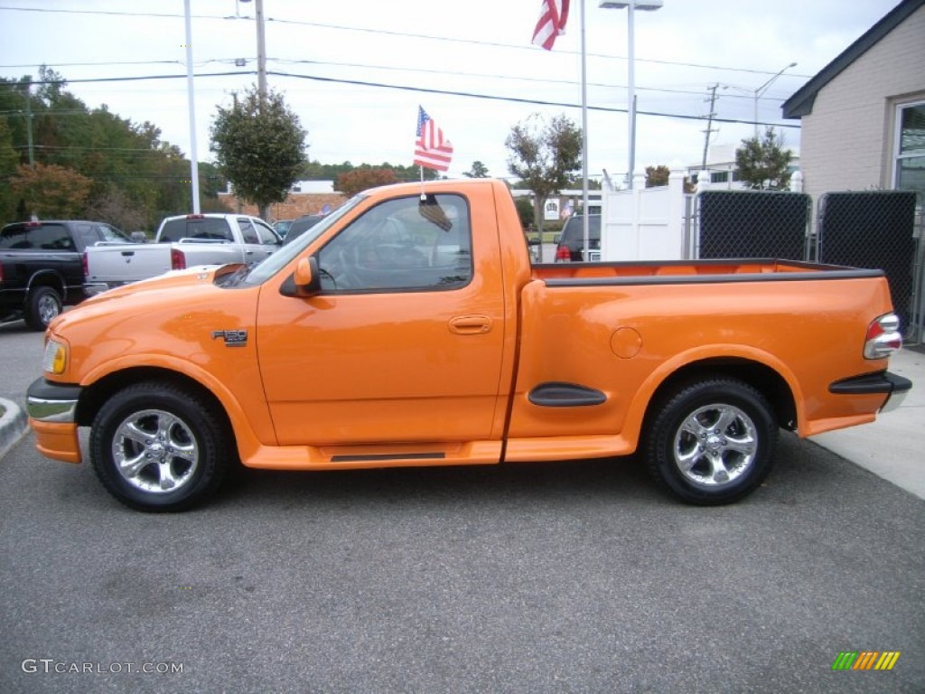 Hugger Orange 2003 Ford F150 XLT Regular Cab Exterior Photo #55837781