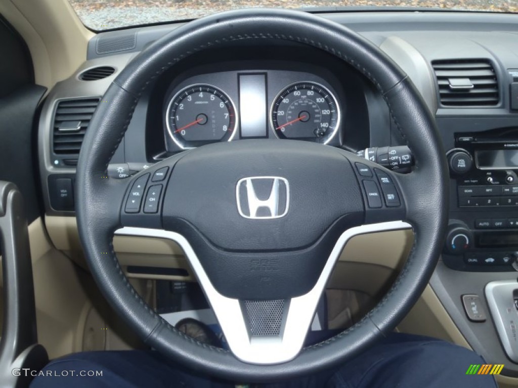 2009 Honda CR-V EX-L 4WD Ivory Steering Wheel Photo #55838081