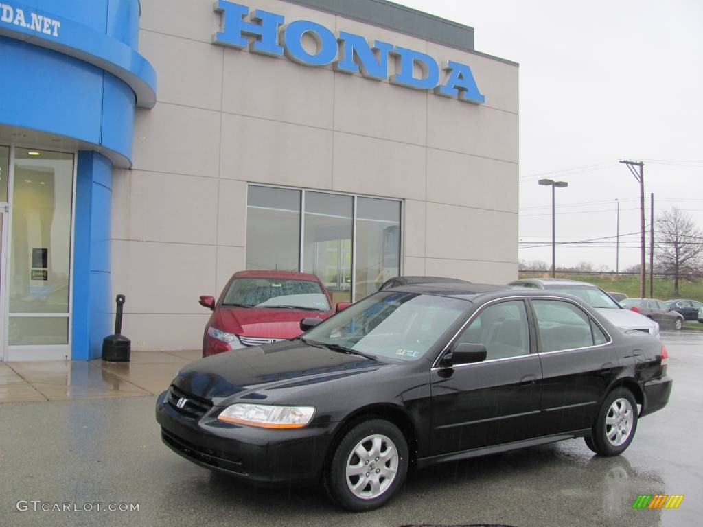 2002 Accord EX Sedan - Nighthawk Black Pearl / Quartz Gray photo #1