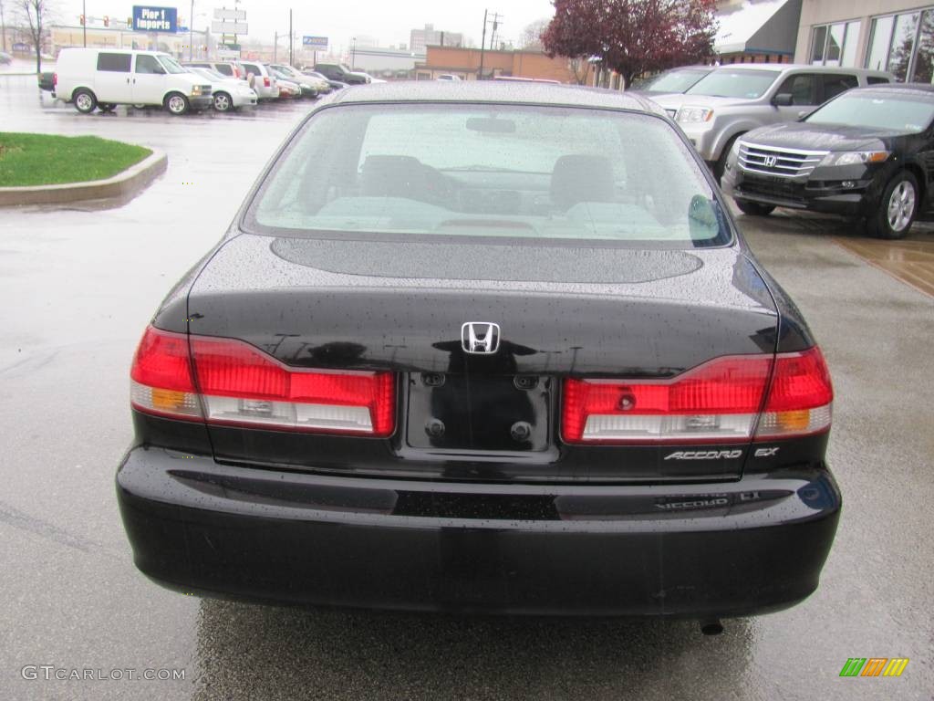 2002 Accord EX Sedan - Nighthawk Black Pearl / Quartz Gray photo #4