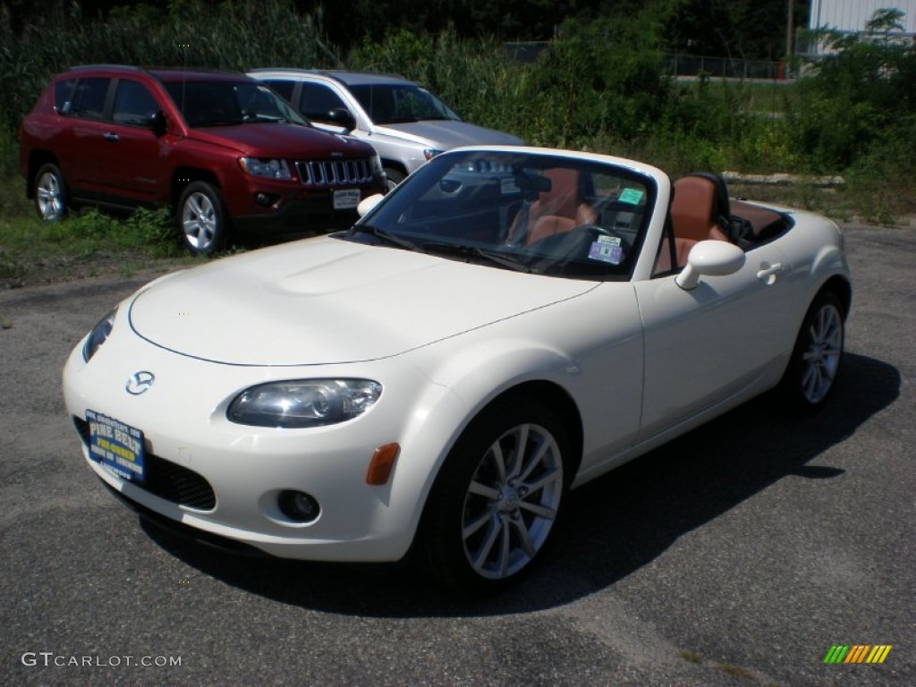 2007 MX-5 Miata Grand Touring Roadster - Marble White / Tan photo #1