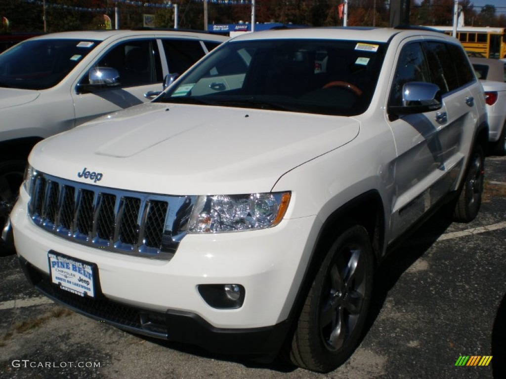2012 Grand Cherokee Overland 4x4 - Stone White / Black photo #1