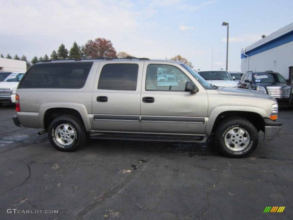 2003 Suburban 1500 LS 4x4 - Light Pewter Metallic / Tan/Neutral photo #8