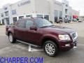 Dark Cherry Metallic 2008 Ford Explorer Sport Trac Limited 4x4