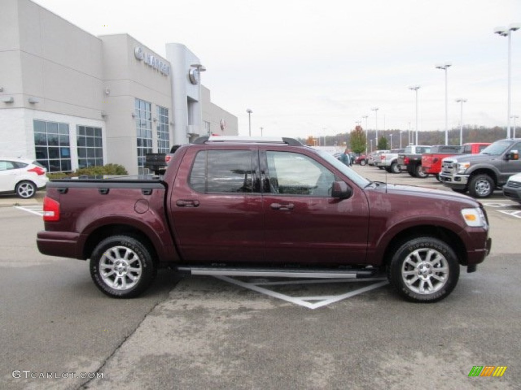 Dark Cherry Metallic 2008 Ford Explorer Sport Trac Limited 4x4 Exterior Photo #55839695