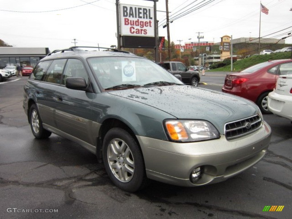 2000 Outback Wagon - Wintergreen Metallic / Beige photo #1