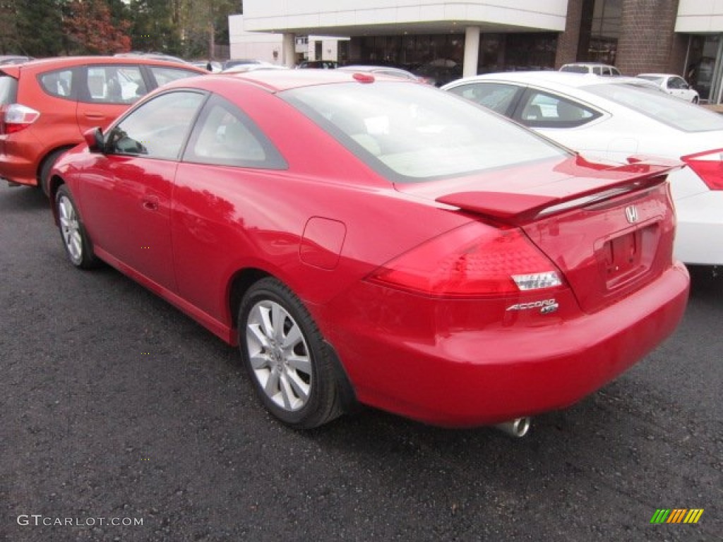 2007 Accord EX V6 Coupe - San Marino Red / Ivory photo #3