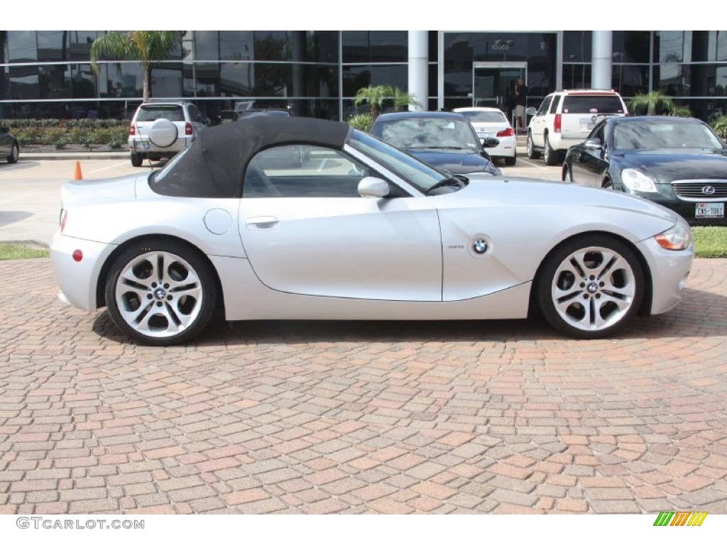2003 Z4 3.0i Roadster - Titanium Silver Metallic / Black photo #4