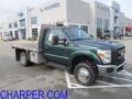 2011 Forest Green Metallic Ford F350 Super Duty XL Regular Cab 4x4 Chassis Stake Truck  photo #1