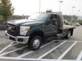 2011 Forest Green Metallic Ford F350 Super Duty XL Regular Cab 4x4 Chassis Stake Truck  photo #7