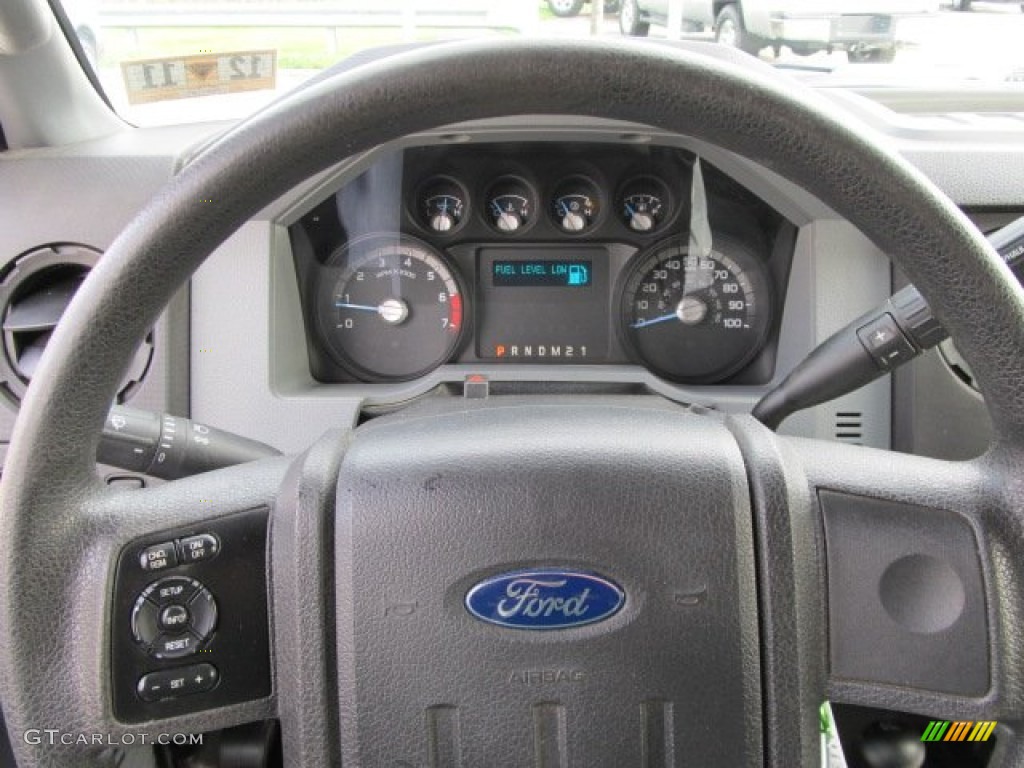 2011 F350 Super Duty XL Regular Cab 4x4 Chassis Stake Truck - Forest Green Metallic / Steel photo #18