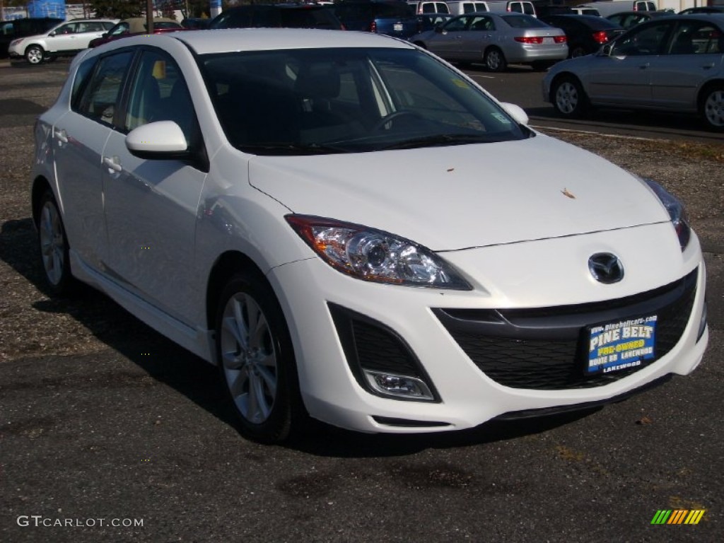 2011 MAZDA3 s Sport 5 Door - Crystal White Pearl Mica / Black photo #3