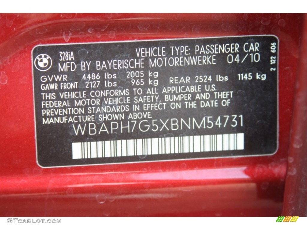 2011 3 Series 328i Sedan - Vermillion Red Metallic / Oyster/Black Dakota Leather photo #12