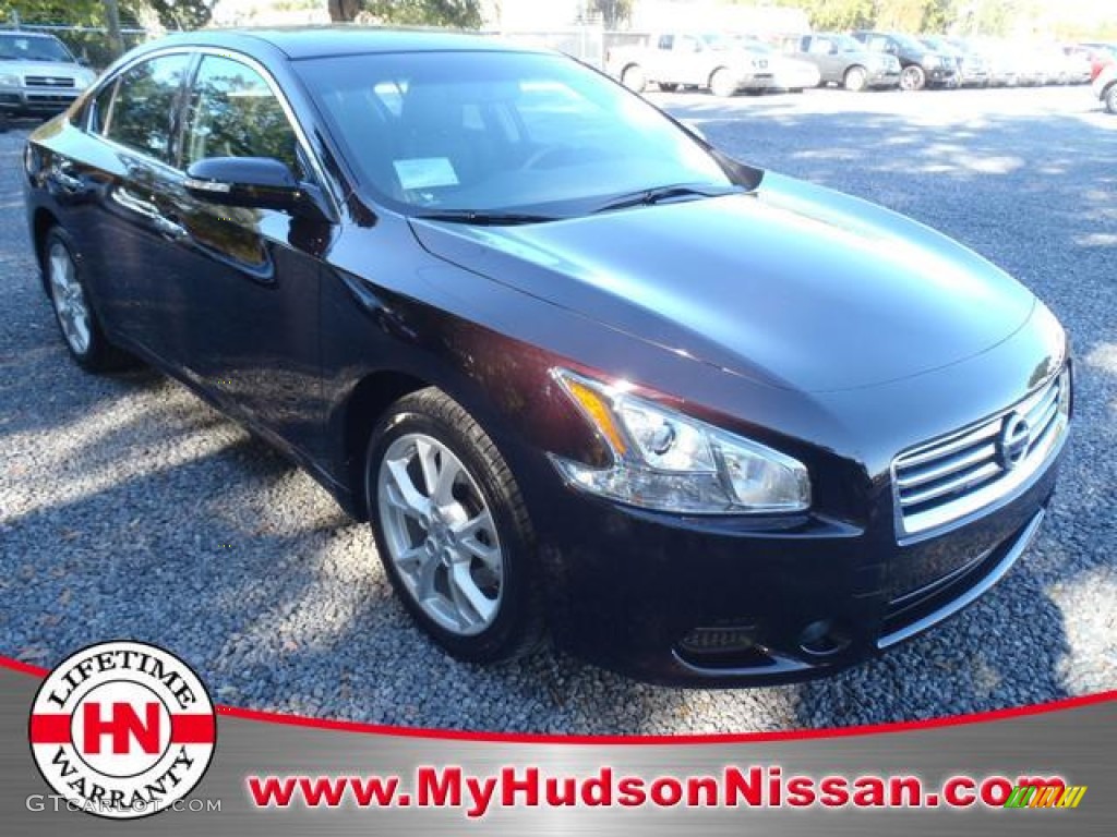 2012 Maxima 3.5 SV - Crimson Black / Charcoal photo #1