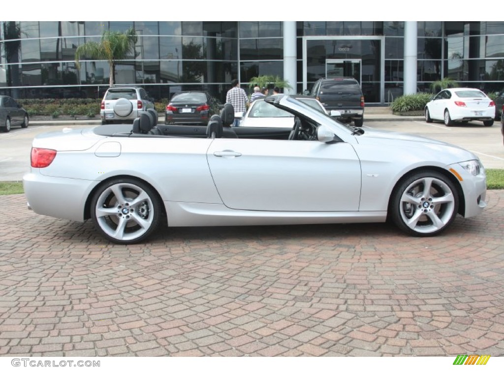 2012 3 Series 335i Convertible - Titanium Silver Metallic / Black photo #3