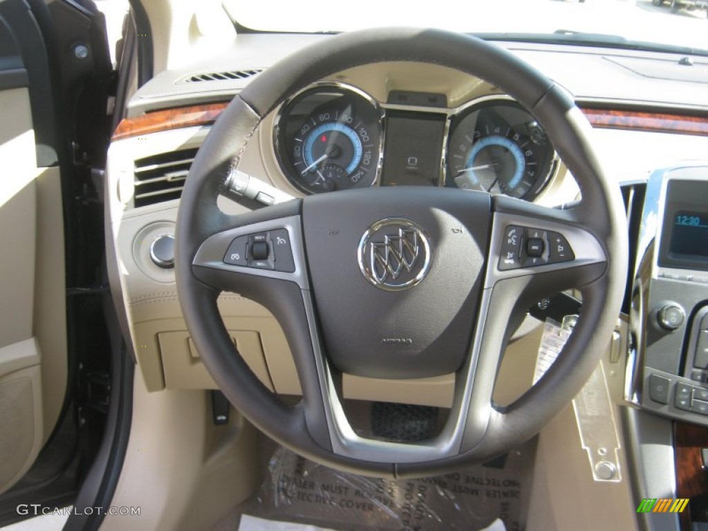 2012 Buick LaCrosse FWD Cashmere Steering Wheel Photo #55844384