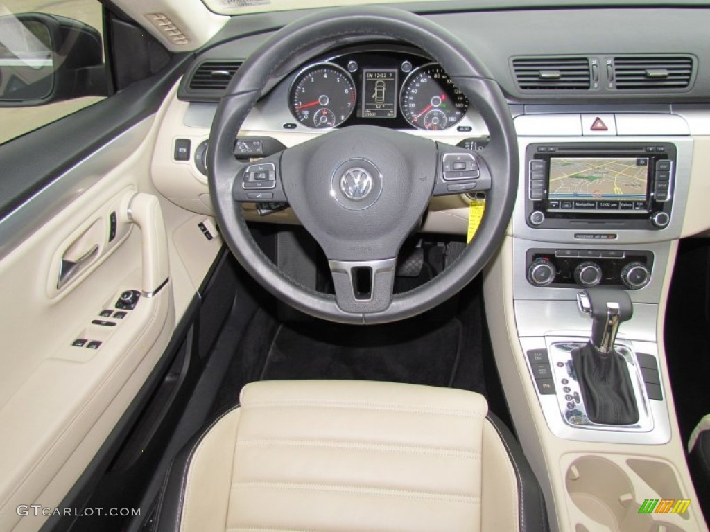 Cornsilk Beige Two Tone Interior 2010 Volkswagen CC Luxury Photo #55845242