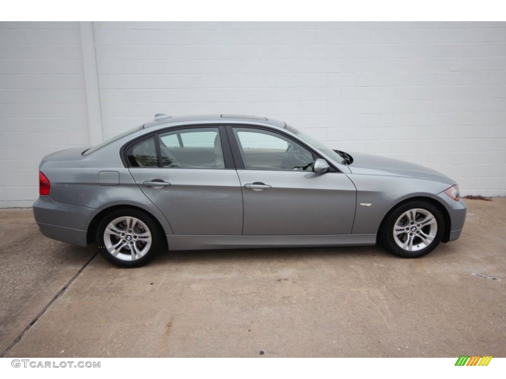 2008 3 Series 328i Sedan - Arctic Metallic / Beige photo #2