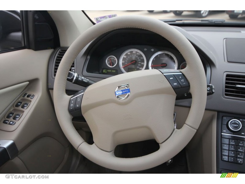 2012 Volvo XC90 3.2 Beige Steering Wheel Photo #55847815