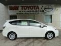 2012 Blizzard White Pearl Toyota Prius v Three Hybrid  photo #1