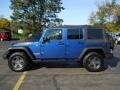 2010 Deep Water Blue Pearl Jeep Wrangler Unlimited Mountain Edition 4x4  photo #11