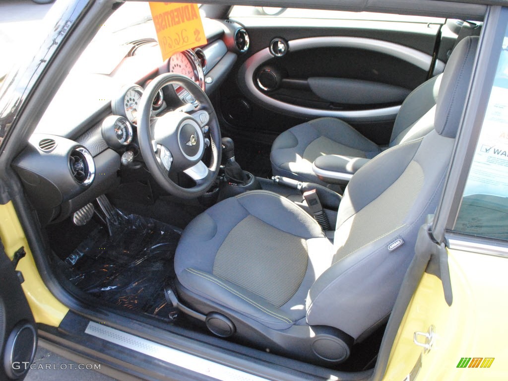 Black/Yellow Interior 2009 Mini Cooper S Convertible Photo #55850955