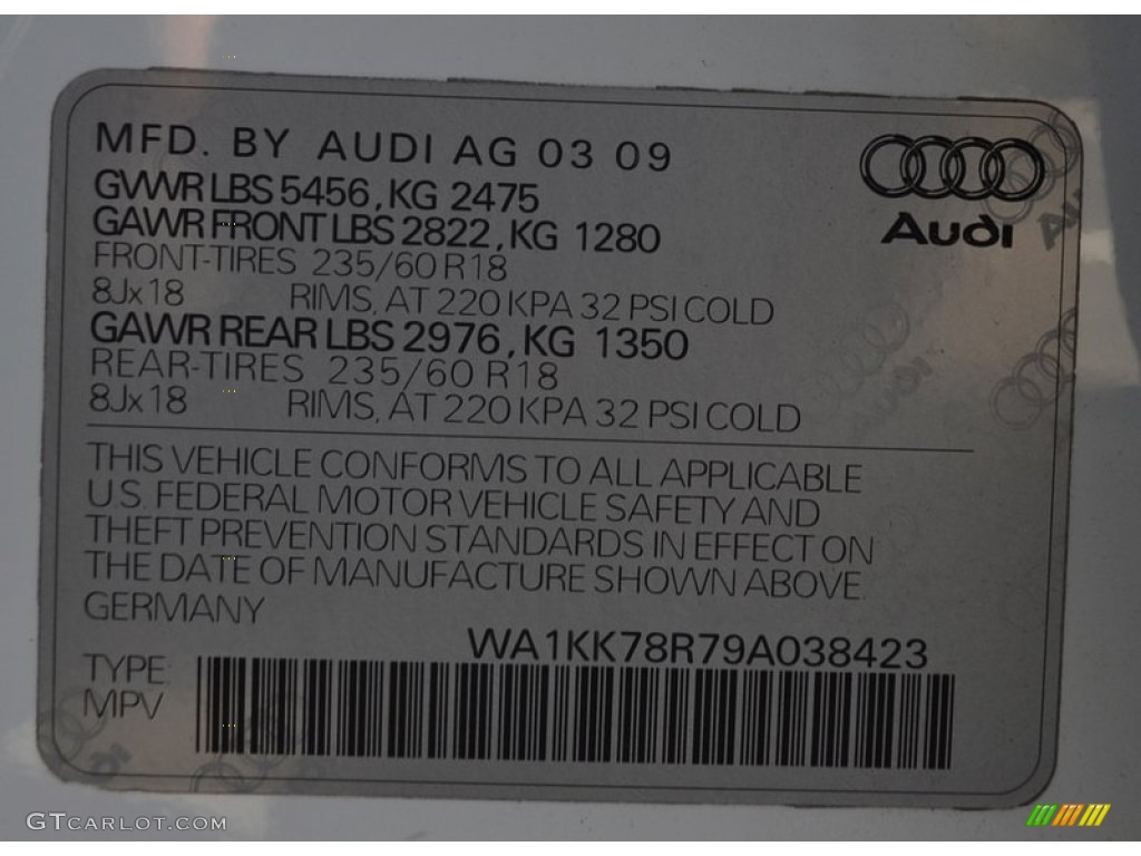 2009 Q5 3.2 Premium quattro - Ibis White / Cardamom Beige photo #16