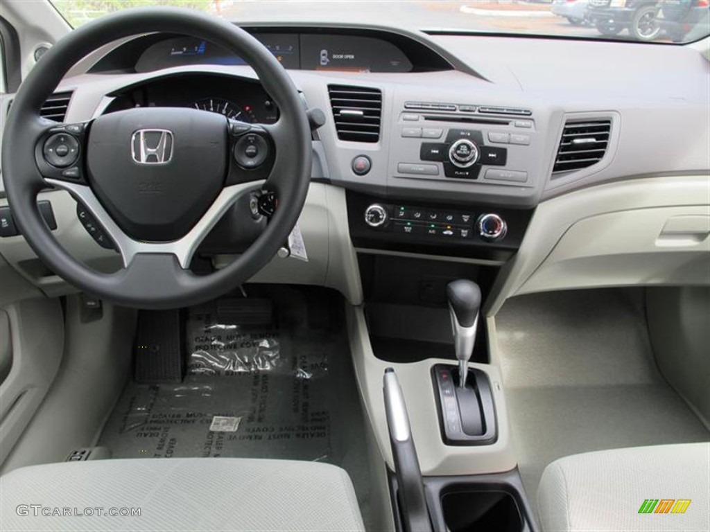 2012 Honda Civic EX Sedan Stone Dashboard Photo #55852678