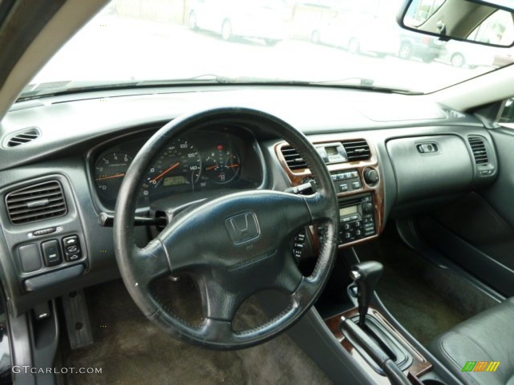 1999 Accord EX Coupe - Flamenco Black Pearl / Charcoal photo #12