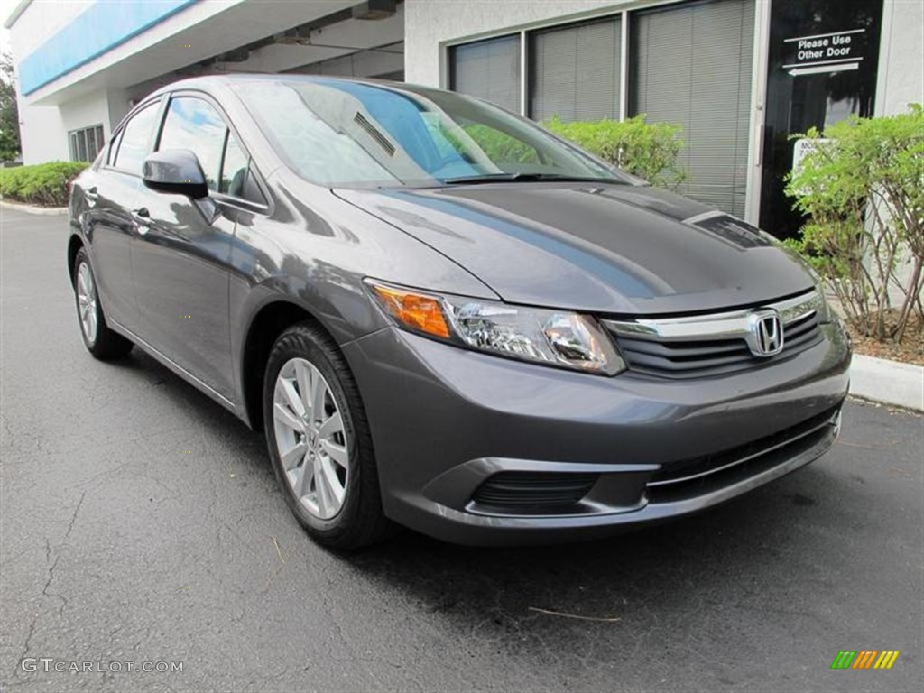 Polished Metal Metallic 2012 Honda Civic EX Sedan Exterior Photo #55853020