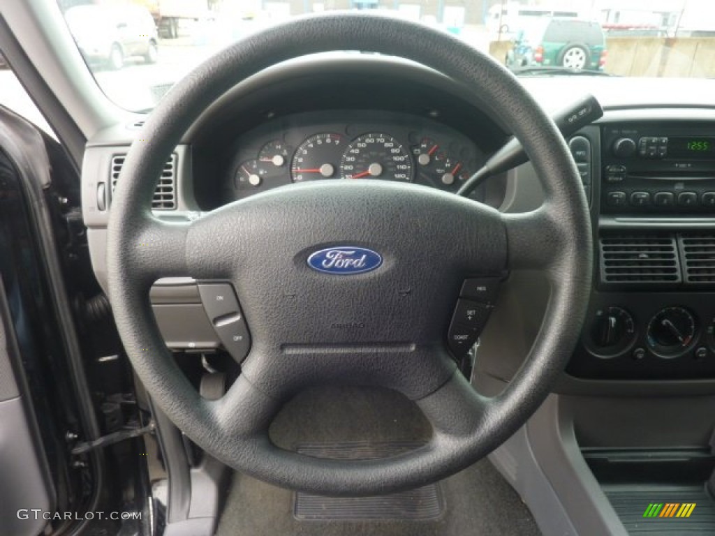 2005 Ford Explorer XLS 4x4 Graphite Steering Wheel Photo #55853344