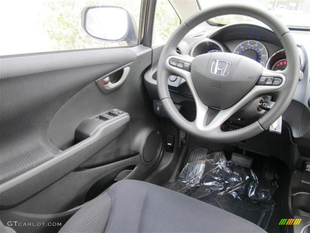 2012 Honda Fit Sport Black Steering Wheel Photo #55853356