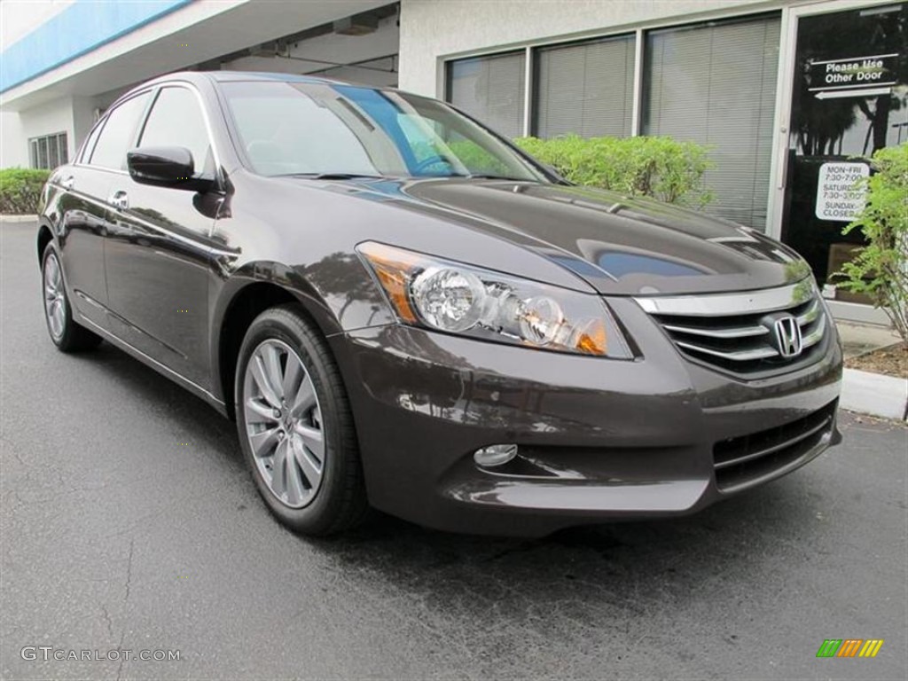 Dark Amber Metallic 2012 Honda Accord EX V6 Sedan Exterior Photo #55854289